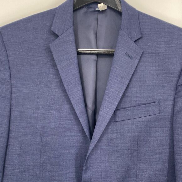 Jos. A. Bank Mens Slim Fit Traveler Suit Jacket and Pants Wool Blend Navy Blue S - Picture 5 of 16